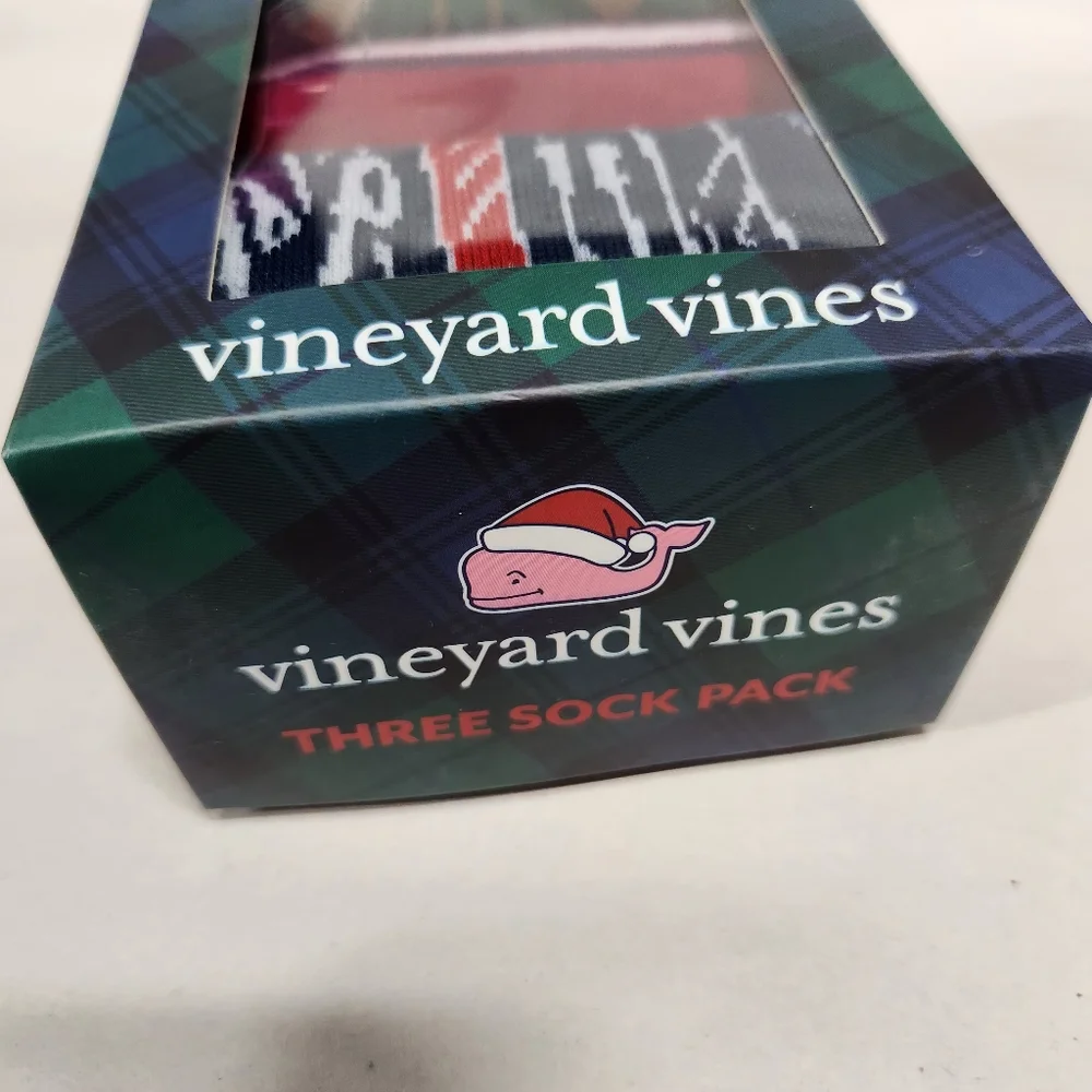 Vineyard Vines Holiday Ski Icon 3 pack Mens Socks New Red Green Blue